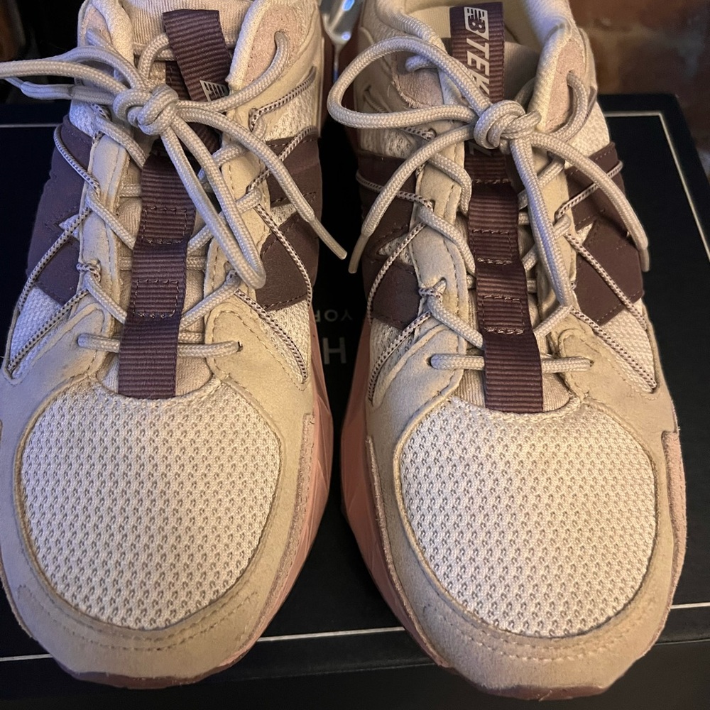 New Balance White and Light Purple Women's Sneakers